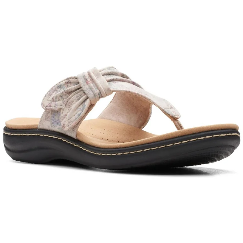 Trendy sandals for summer trends-Clarks Womens Laurieann Faux Leather Flip-Flops Thong Sandals