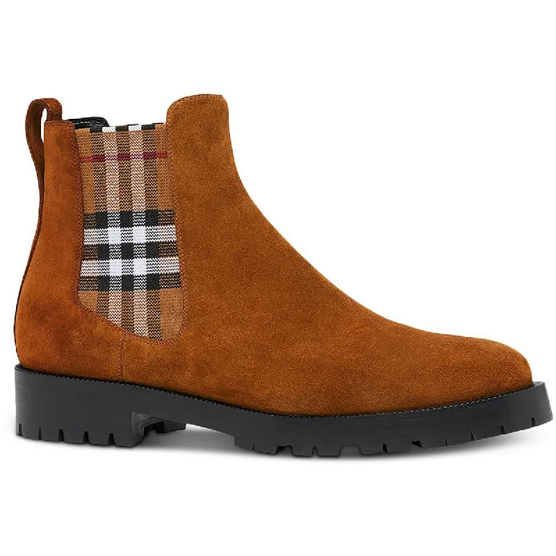 Stylish ankle boots for fall-Burberry Womens Ankle Slip On Chelsea Boots