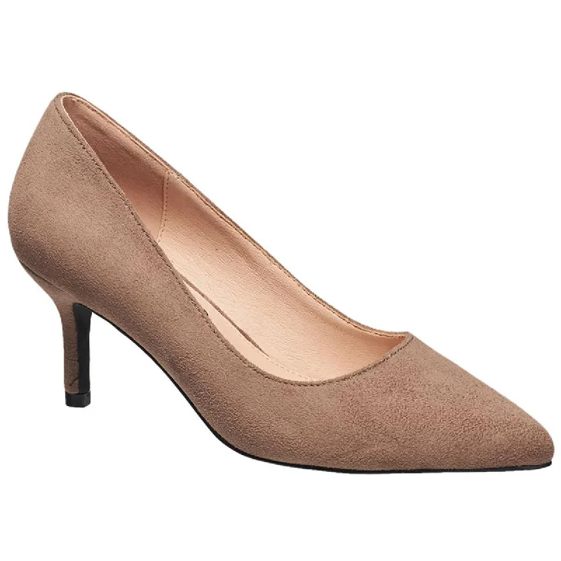 High heels for women with toe relief -high heels with glossy finish-French Connection Womens Kate Cushioned Footbed Vegan Pumps