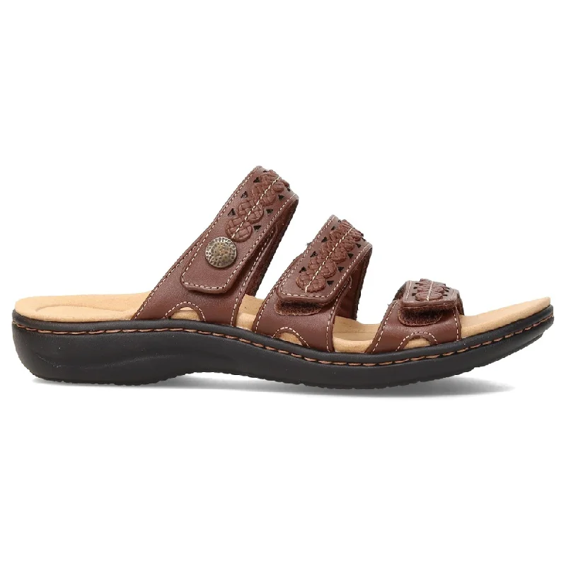 Clarks Laurieann Bella Dark Tan Leather Sandal (Women's)