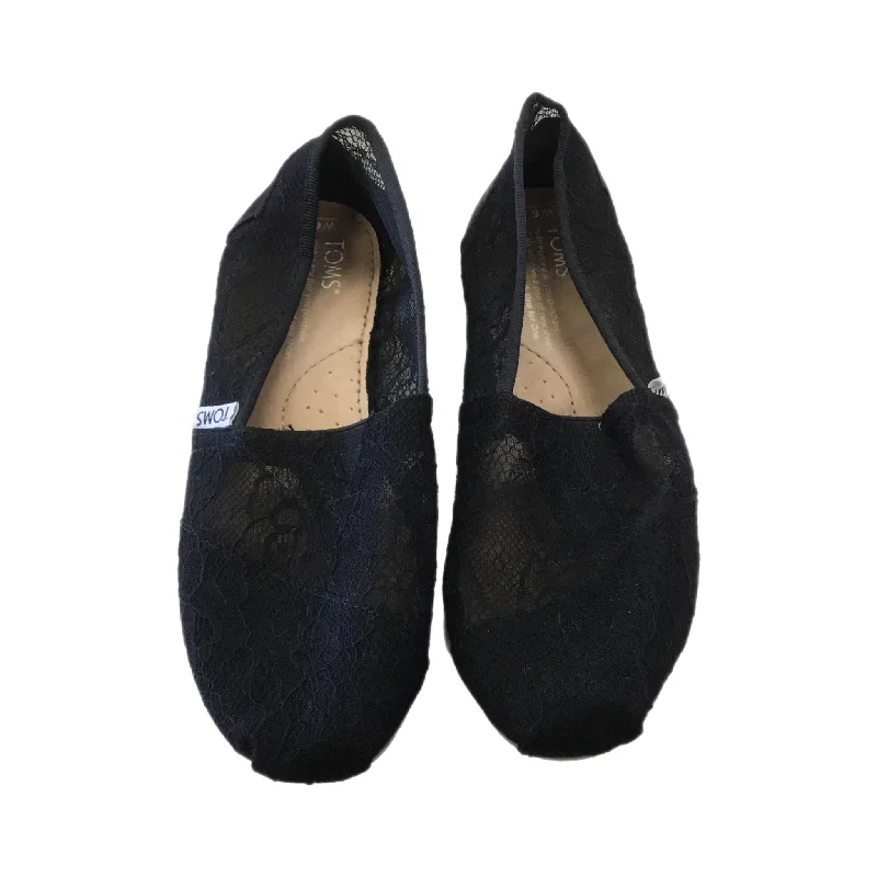 everyday flats for busy women-Shoes Flats By Toms In Black, Size: 6.5