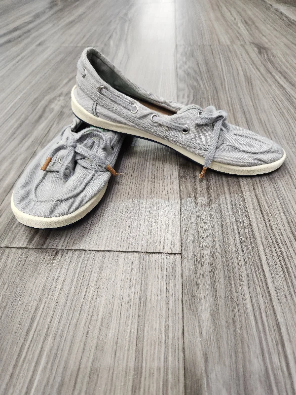 flats for family gatherings-Shoes Flats By Sperry In Grey, Size: 6