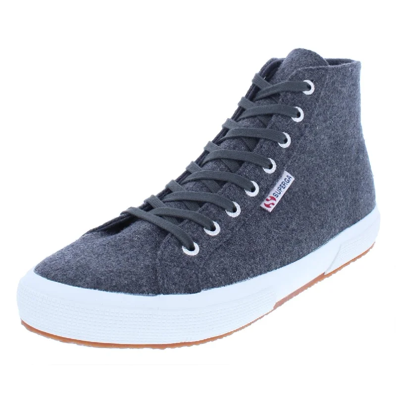 Athletic shoes with padded soles -Superga Mens 2795 Wool Hi Top Fashion Sneakers