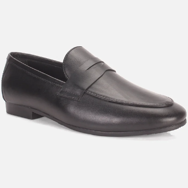 Loafers for outdoor chats -Men "APLYS" Leather Slide In Loafers Shoes