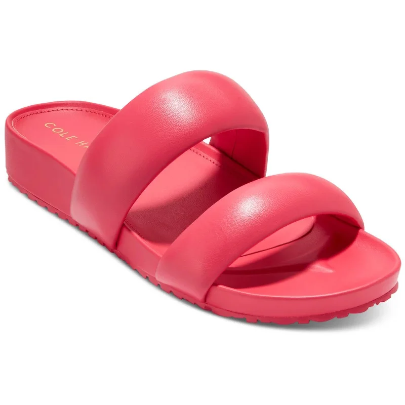 Best sandals for foot care-Cole Haan Womens MOJAVE Patent Leather Open Toe Slide Sandals