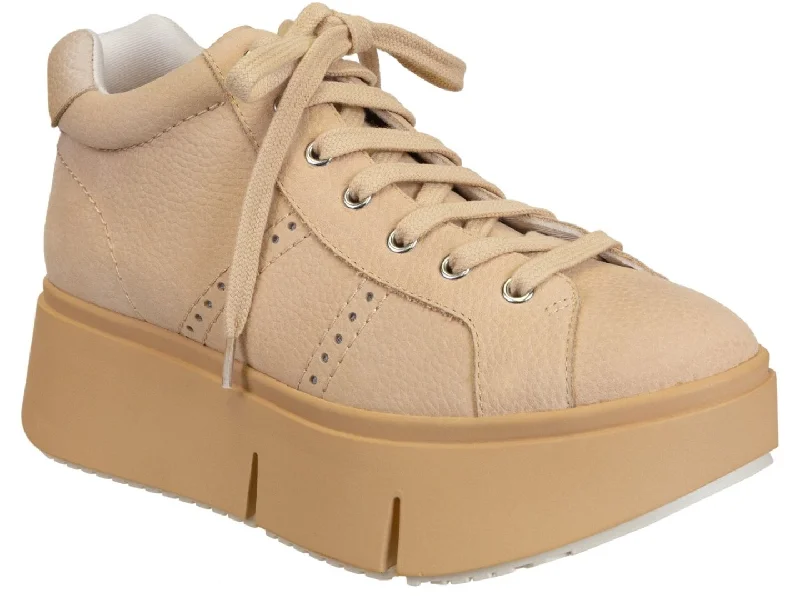 Athletic shoes for sprint training sessions -Naked Feet: ESSEX in BEIGE Platform High Top Sneakers