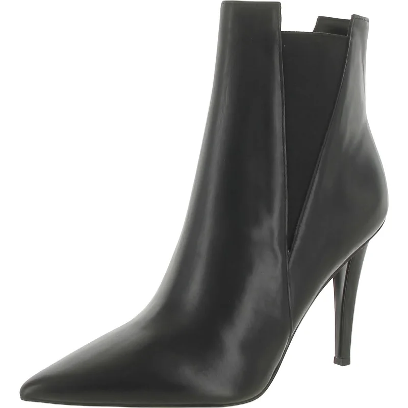 Best boots for snowy treks-Nine West Womens Franks Leather Heels Chelsea Boots