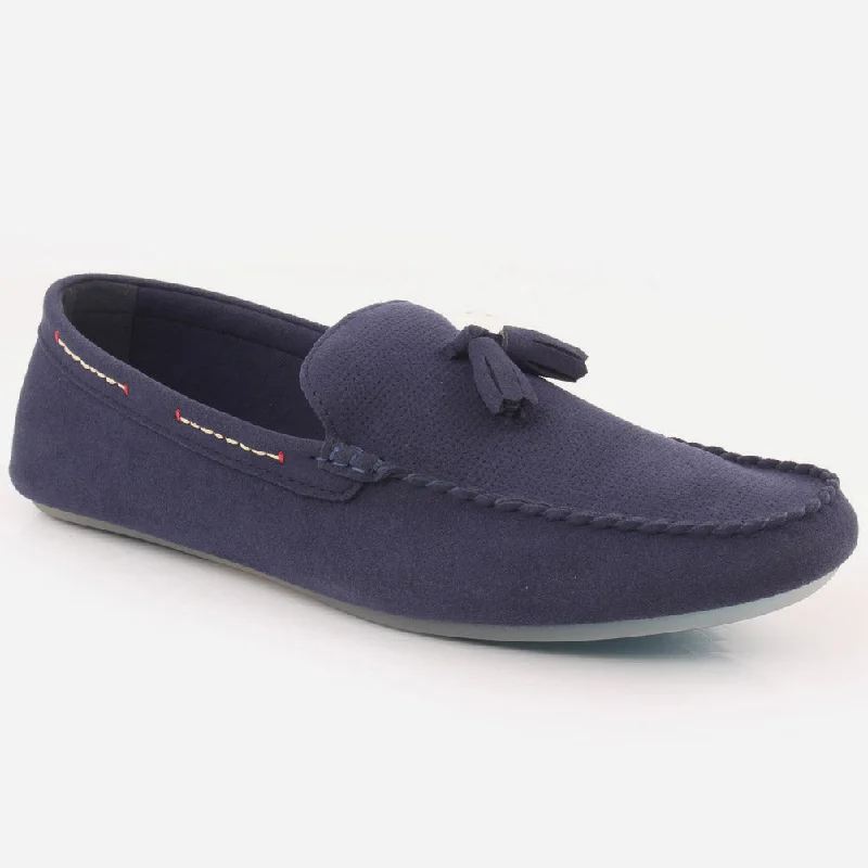 Loafers with perforated design -Men "Jack" Tassel Slip On Loafers