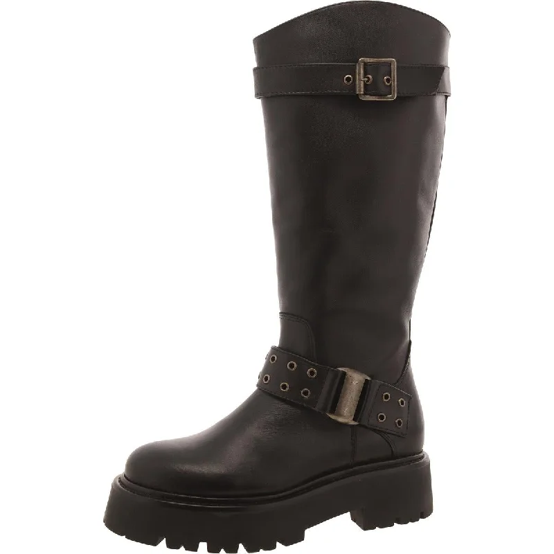 Cheap snow boots for toddlers-Steve Madden Womens Rouxby Leather Round Toe Knee-High Boots