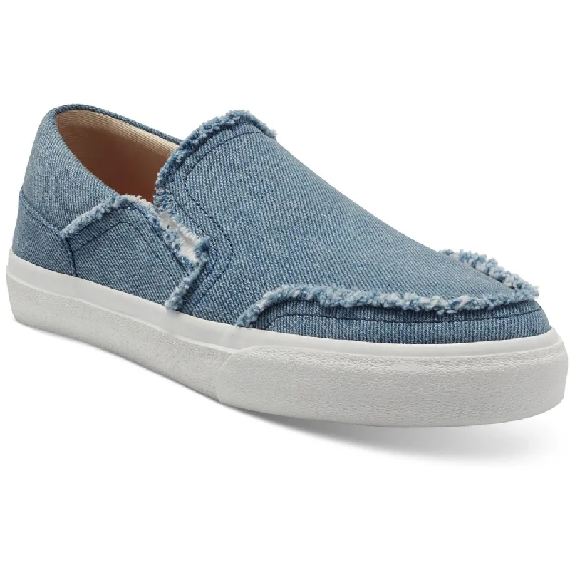 Athletic shoes with supportive heel counters -Lucky Brand Womens DAPHODIL Laceless Denim Casual And Fashion Sneakers