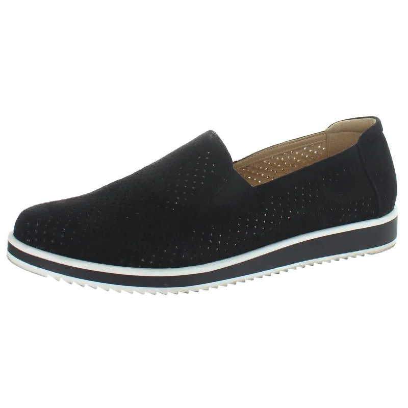 Athletic shoes with durable soles -Naturalizer Womens Bonnie Suede Perforated Slip-On Sneakers