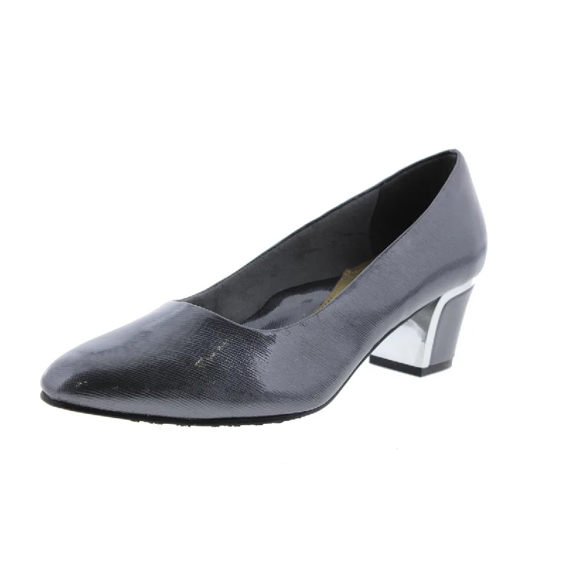 High heels with stable linings -high heels for work-Soft Style by Hush Puppies Womens Deanna Patent Round Toe Pumps