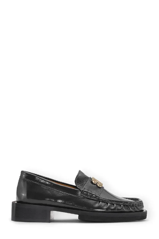 Loafers with comfy padding -Butterfly Logo Loafers - Black