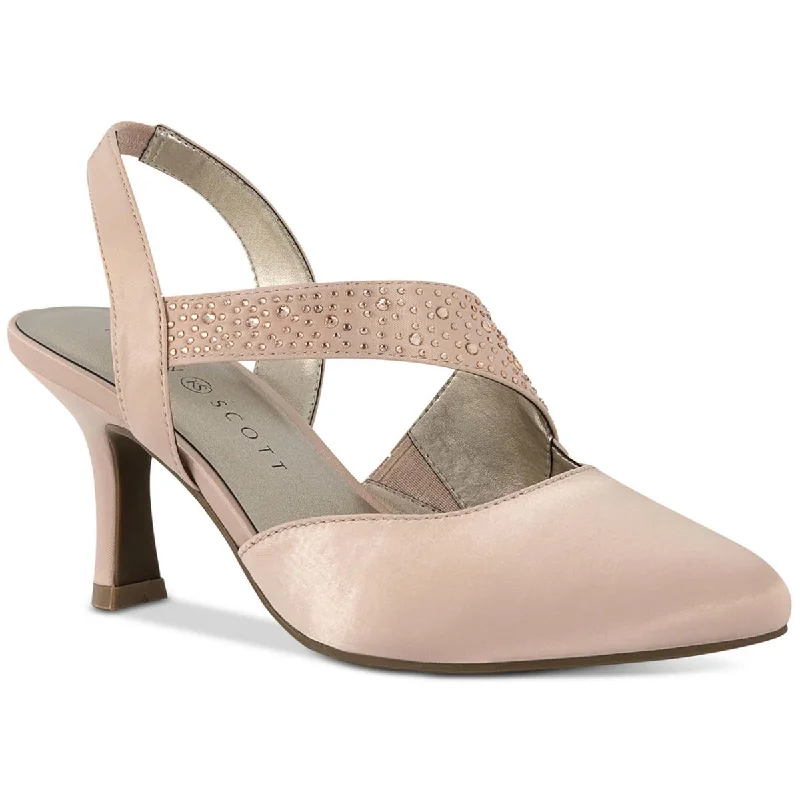 High heels with metallic finishes -high heels for work and play-Karen Scott Womens Galindee Embellished Pumps