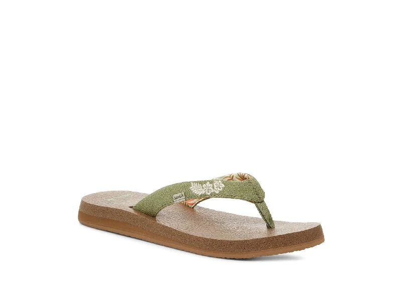 Affordable sandals for hot summers-Women's Shoes Sanuk YOGA PARADISE 2 Flip Flop Sandals 1091869 SAGE PARADISE