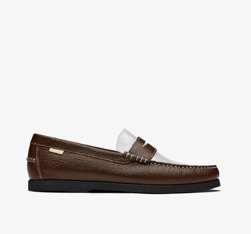 Loafers with raw leather -Penny Loafer | Chocolate Mono