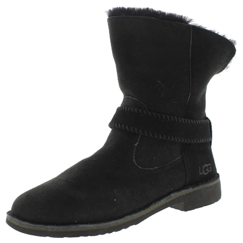 Lightweight tactical boots for police-Ugg Womens Cedric Suede Faux Fur Lined Casual Boots