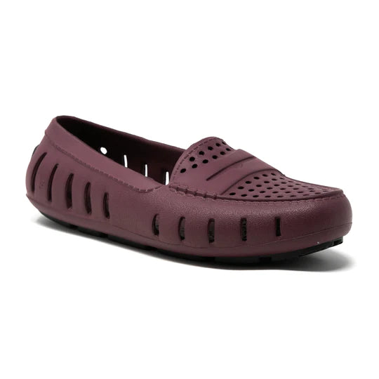 Budget loafers for students -Floafers Posh Burgundy Asphalt Slip On (Ladies)