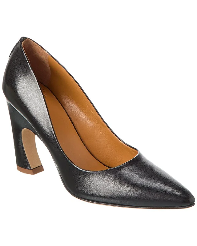 High heels with sleek patterns -high heels for business casual look-Chloé Oli Leather Pump