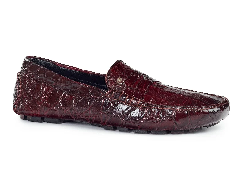 Loafers with lightweight foam -Mauri 3128 Ercole Alligator Driving Loafers