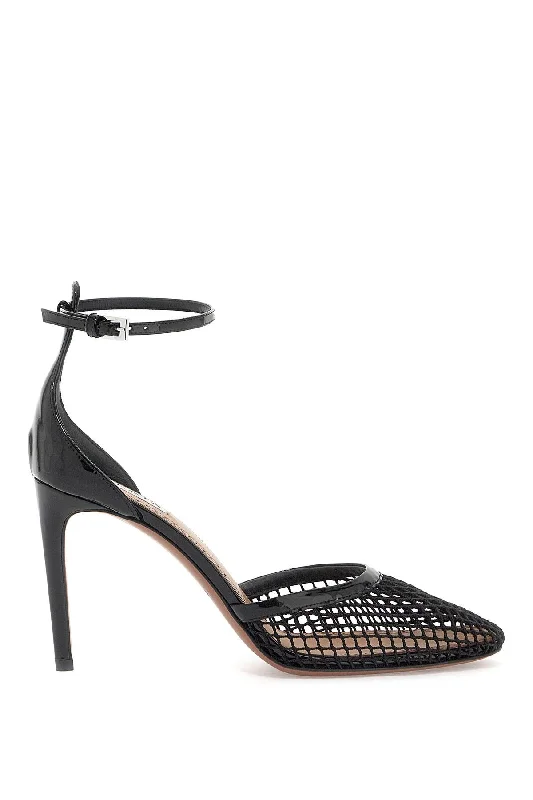 High heels for casual chic looks -high heels with stylish metallic heel-Alaia 'patent And Mesh DãCol