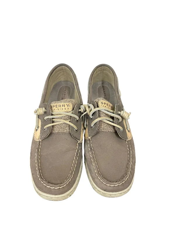 flats with woven details-Shoes Flats By Sperry In Brown, Size: 9