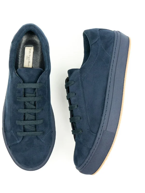 Athletic shoes with durable relief -Vegan Suede Sneakers