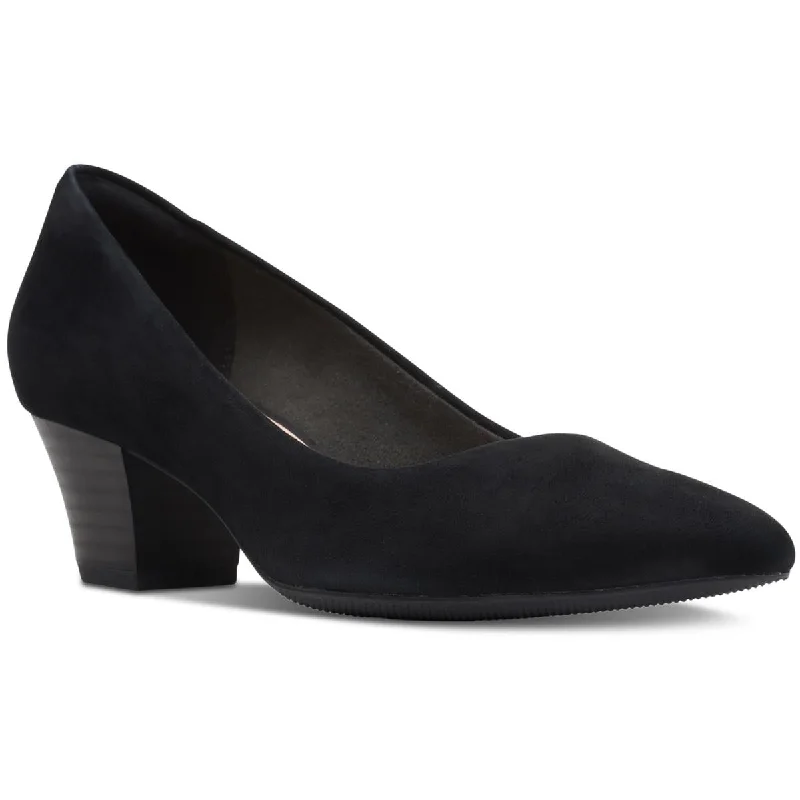 High heels with indoor night walks -high heels with designer touch-Clarks Womens Teresa Step Burnished Pointed Toe Pumps