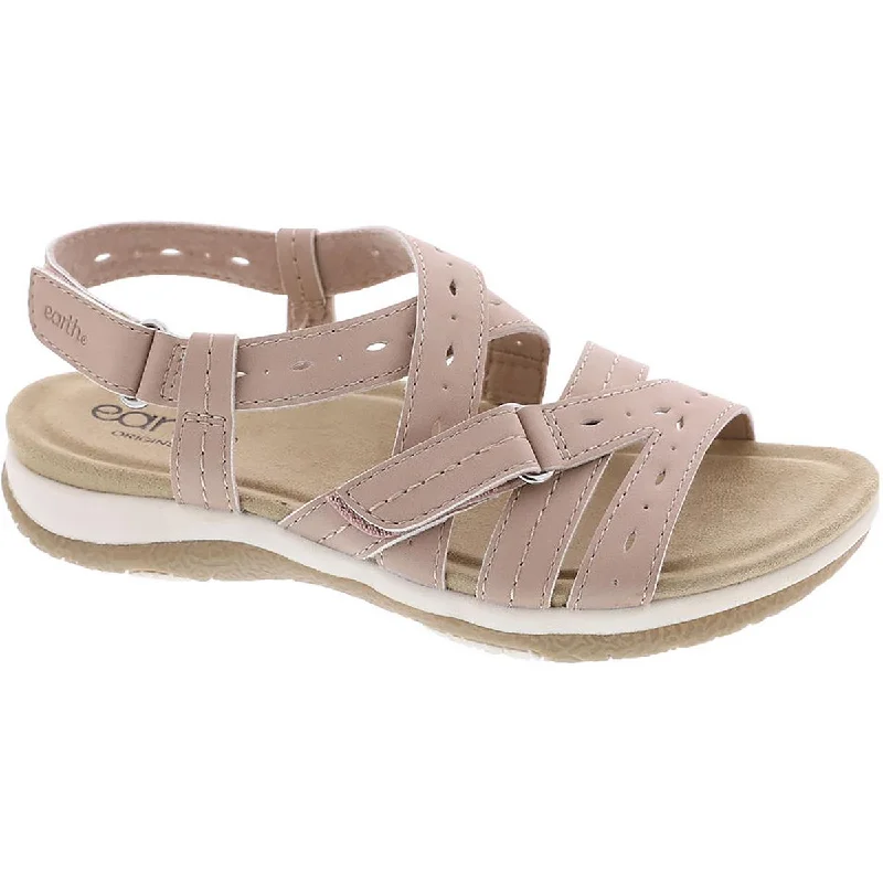 Lightweight sandals for city strolls-Earth Origins Womens Samsin Faux Leather Slingback Sandals