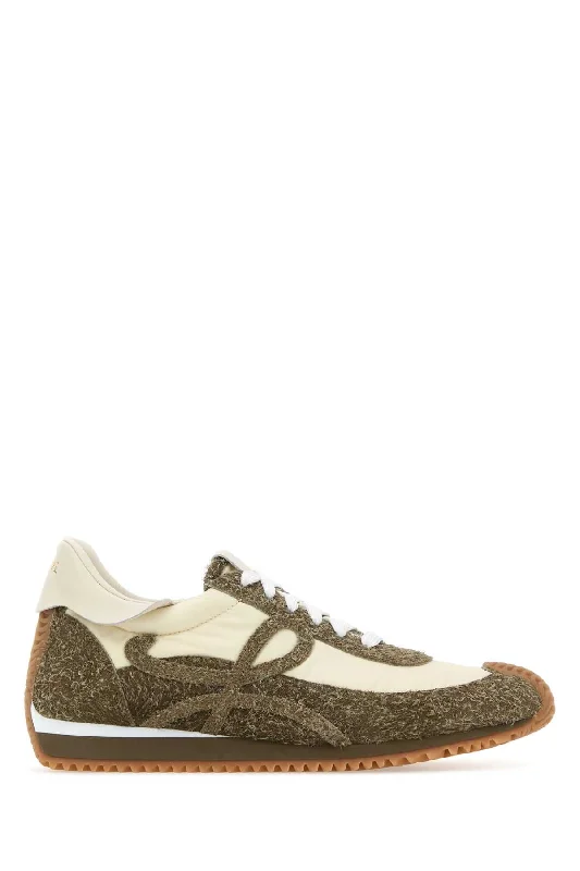 Athletic shoes with cushioned footbeds -LOEWE Two-tone Suede and Nylon Flow Runner Sneaker for Men