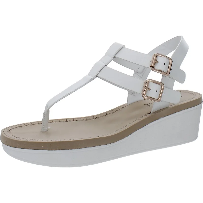 Cushioned sandals for joint support-Journee Collection Womens Faux Leather Jelly Sandals