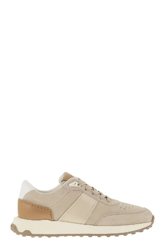 Athletic shoes for indoor track events -TOD'S Suede Leather Sneaker - Comfortable Fit for Everyday Style