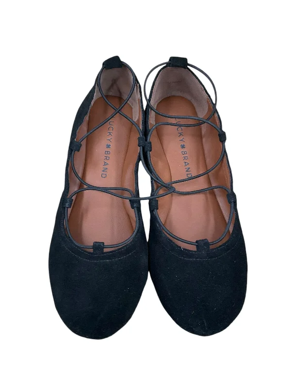 versatile flats with casual look-Shoes Flats By Lucky Brand In Black, Size: 6