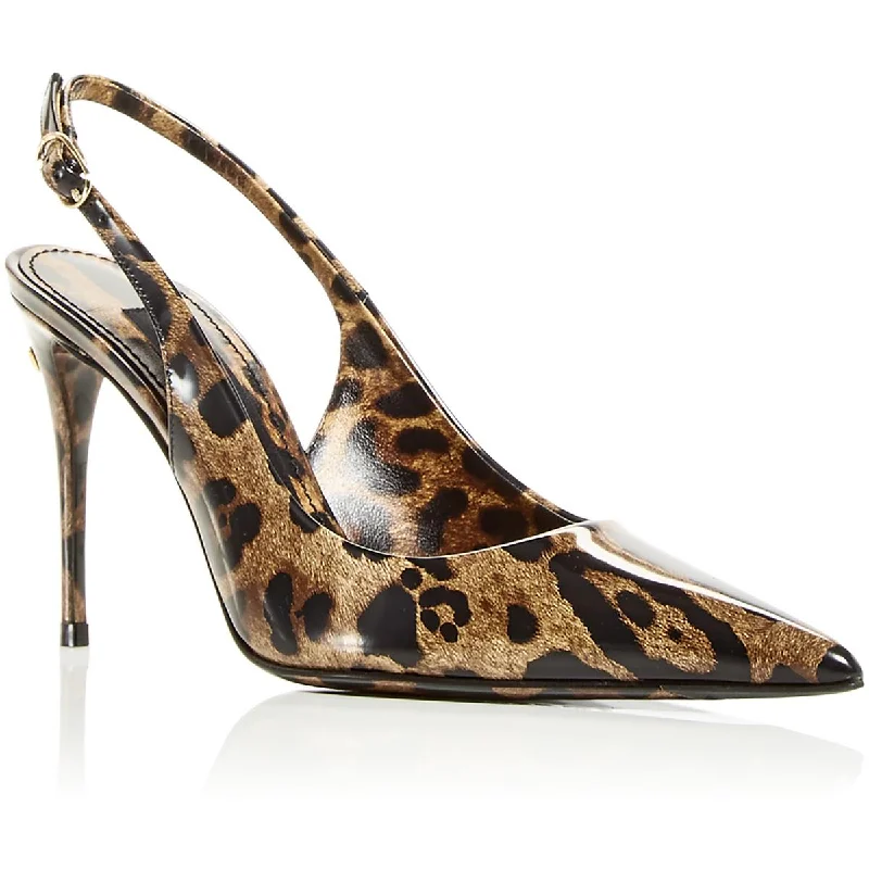 High heels with rugged heel tips -sexy high heels for women-Dolce & Gabbana Womens Patent Leather Dressy Pumps