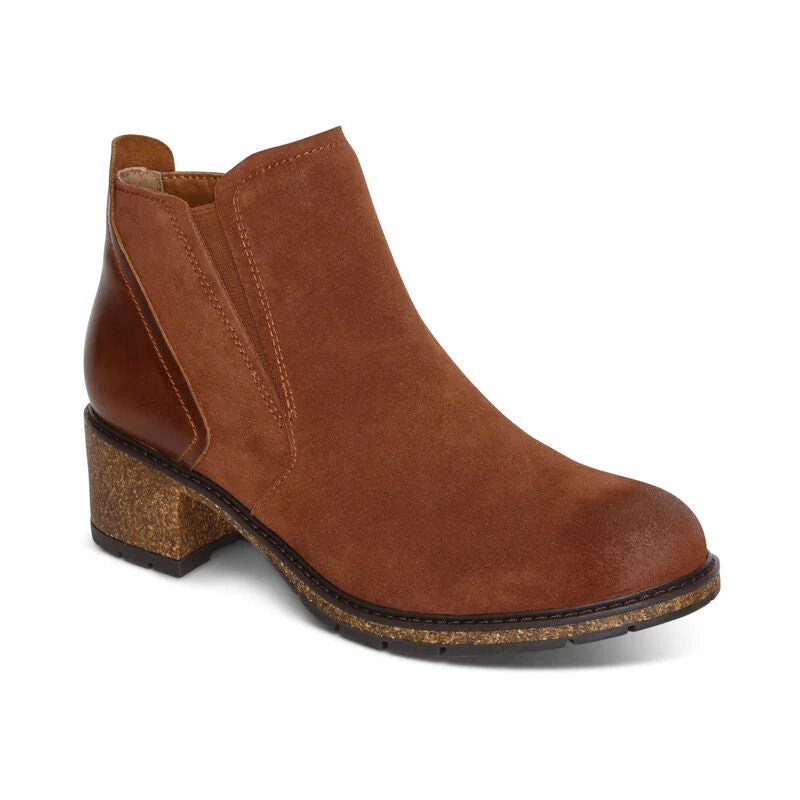 Lightweight boots for long walks-Aetrex Frankie Boot Caramel Cafe Women's