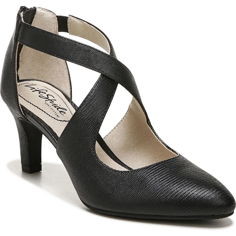 High heels with long night dinners -elegant high heels with rhinestones-LifeStride Womens Giovanna 3 Ankle Pumps