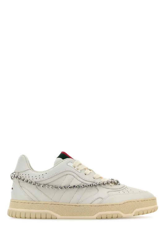 Athletic shoes with bold color blocks -GUCCI Women's Leather Re-Web Sneakers