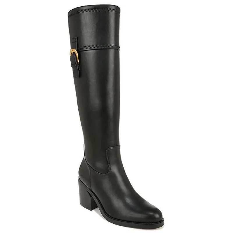 Non-slip construction worker boots-Franco Sarto Womens Adabella Faux Leather Zipper Knee-High Boots