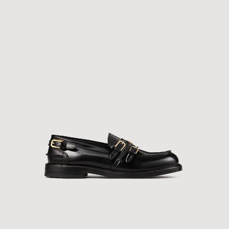 Minimal loafers for capsule wardrobe -Buckle Loafers