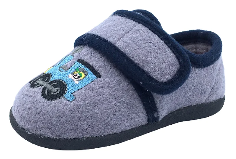 glow slippers trendy-Foamtreads Boy's and Girl's Comfie Slipper, Grey