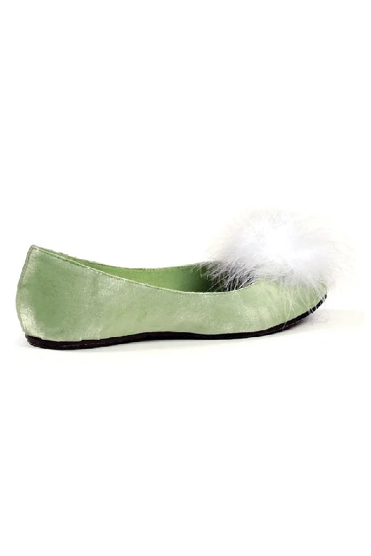 edge slippers durable-Ellie 016-TINKER Heel Satin Slipper With Marabou