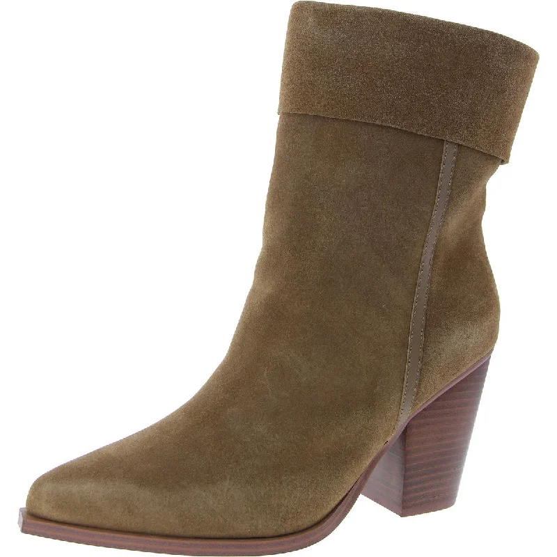 Trendy suede ankle boots-Steve Madden Womens Latasha Suede Pull On Mid-Calf Boots