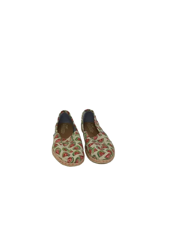 flats with crochet detail-Shoes Flats By Toms In Multi-colored, Size: 8