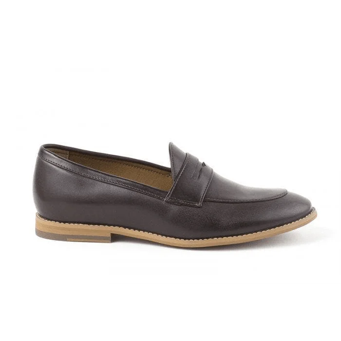 Loafers with grip tread -'Irene' Women's Vegan Loafers By Ahimsa - brown