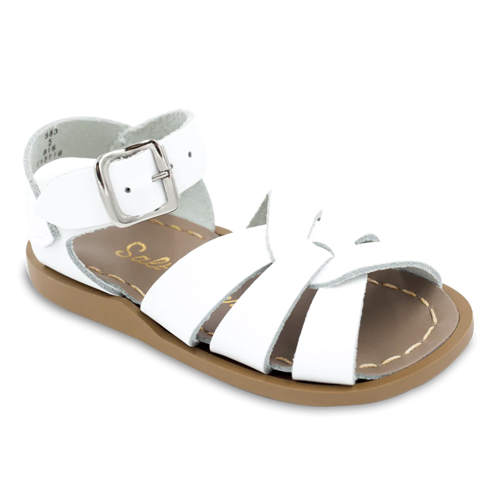 Durable sandals for rugged trips-White Salt Water Sandals