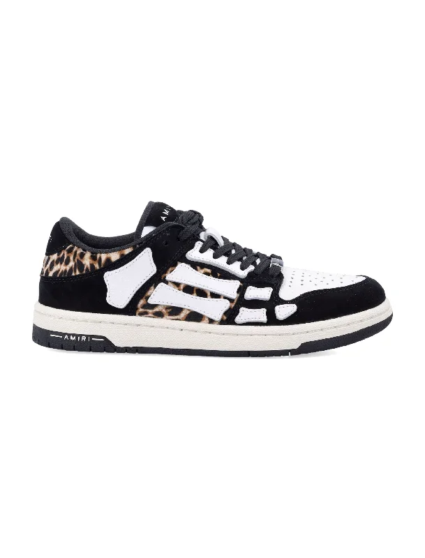 Athletic shoes with supportive footbeds -AMIRI Leopard Skel-Top Low Sneakers for Women