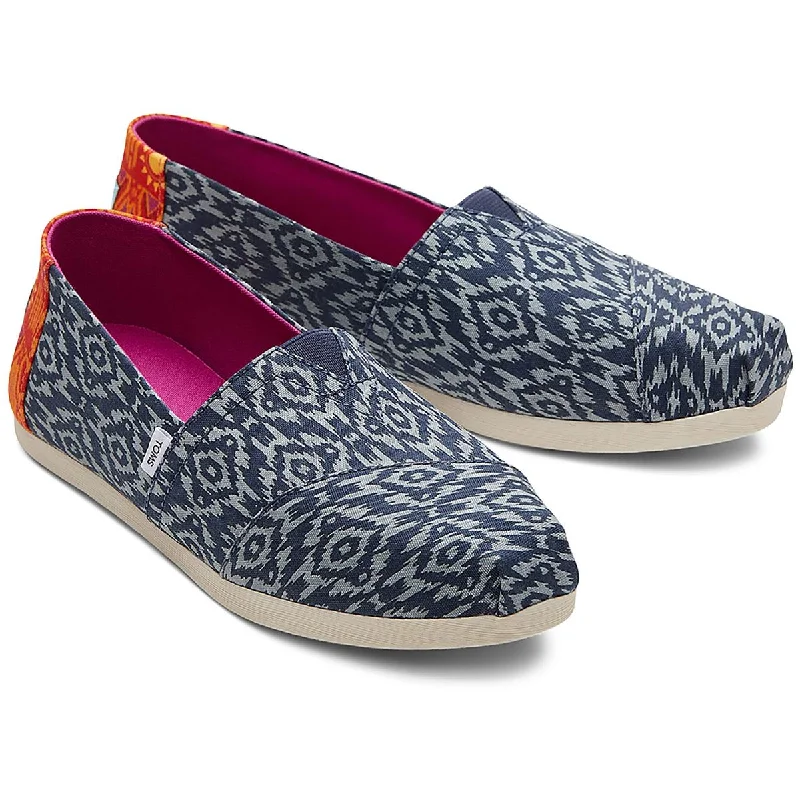 Athletic shoes for indoor fitness relief -Toms Womens Alpargata Canvas Printed Slip-On Sneakers