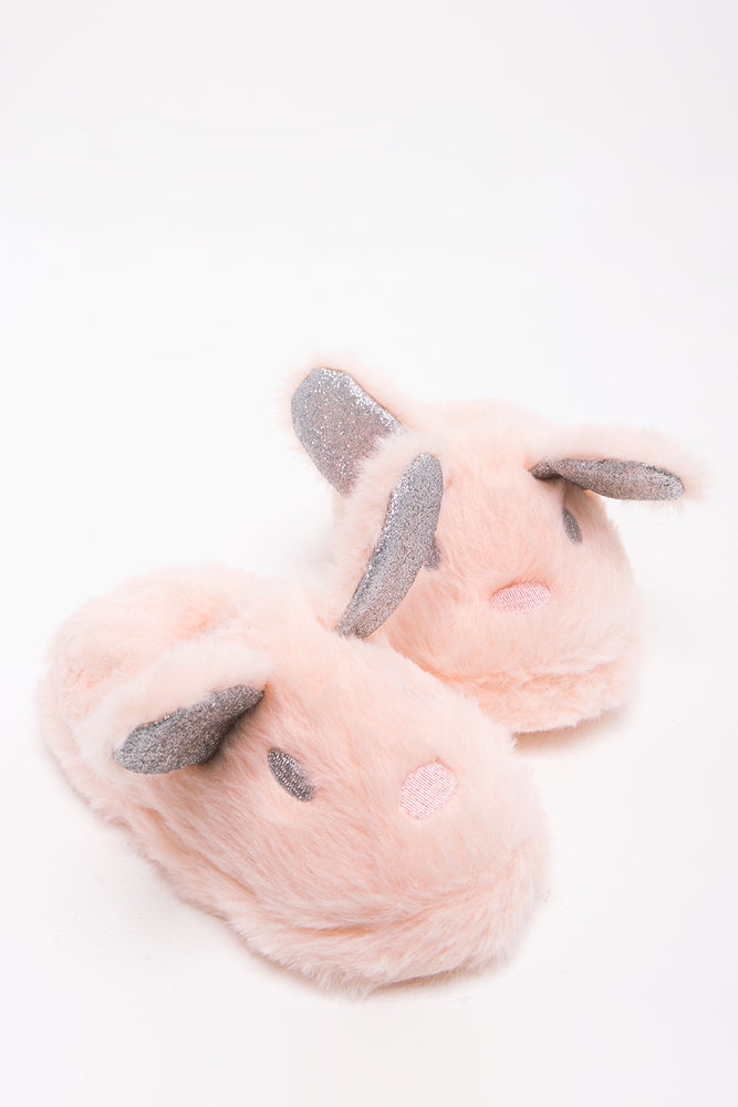 vibe slippers pink-Fluffy Bunny Slipper