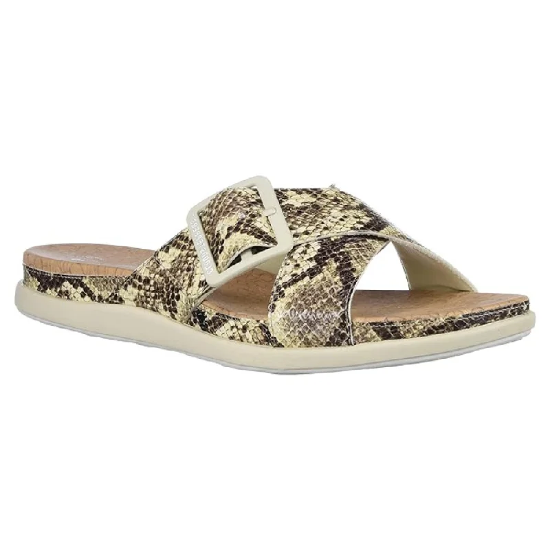 Clarks Step June Shell Taupe Snake Sandal (Women's)