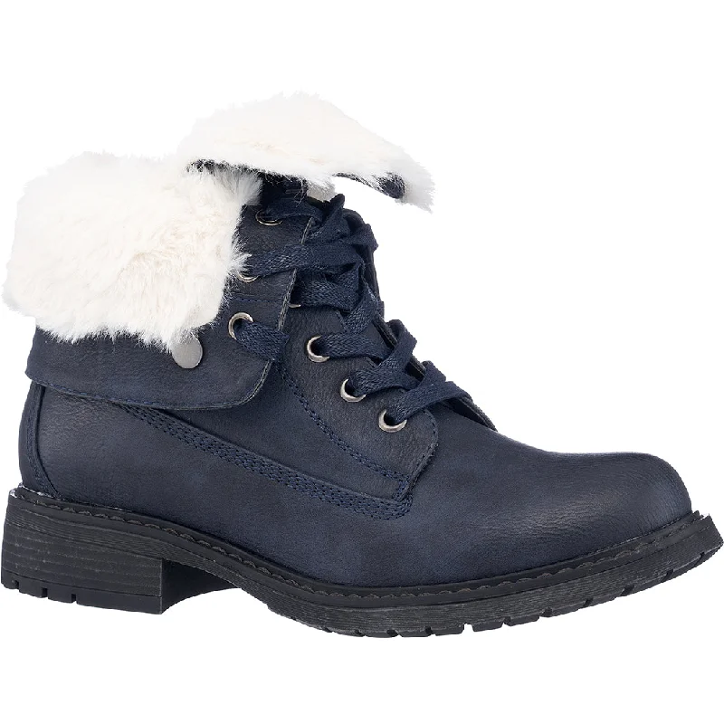 Best boots for joint support-Trudie Navy Combat Bootie